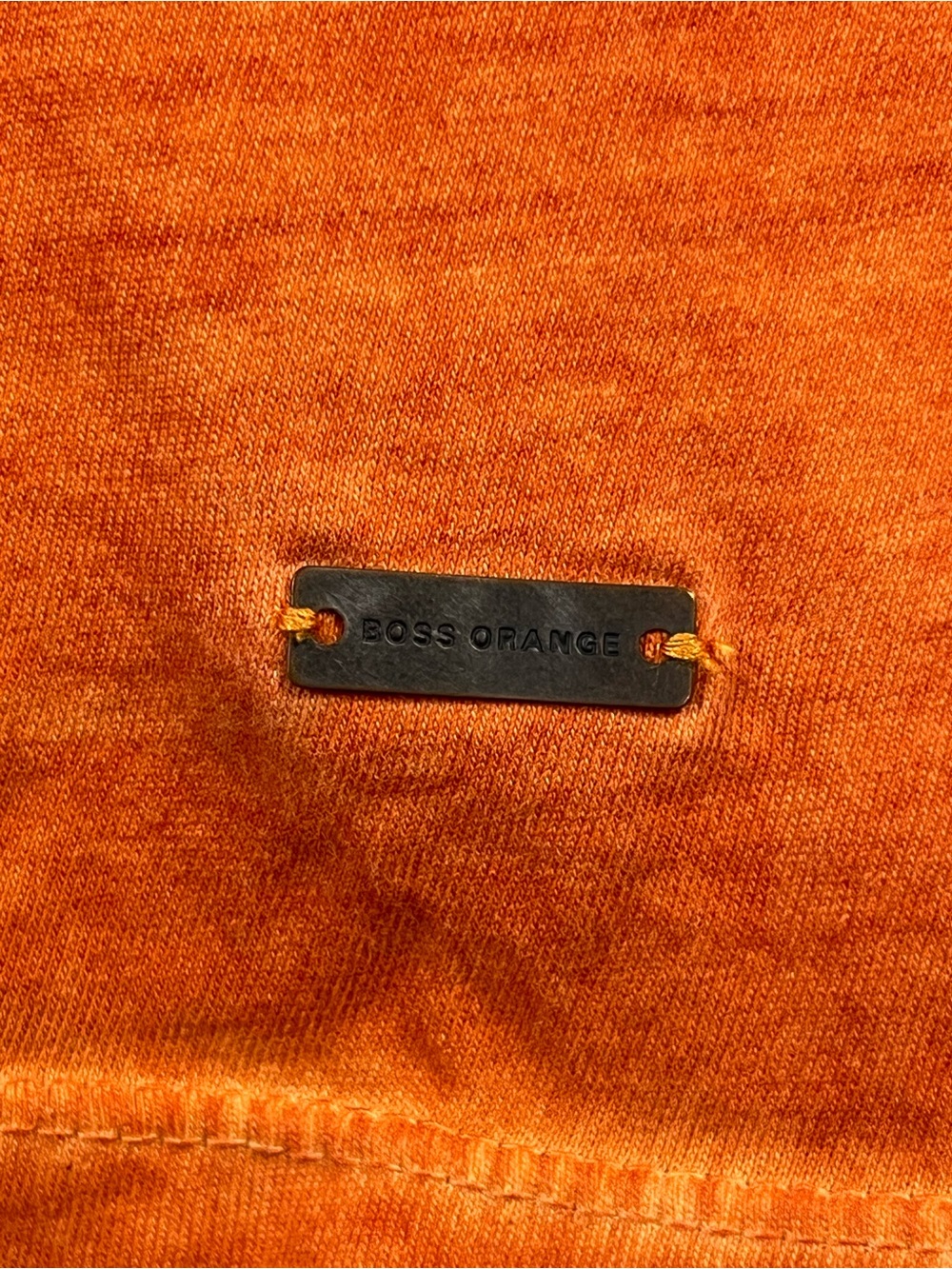 Hugo Boss Orange Toulouse V-Neck Tee Mottled Orange Wash Mens Size Medium - Picture 10 of 14